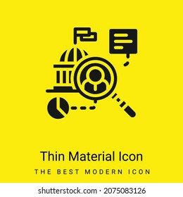 Icono de material amarillo brillante mínimo