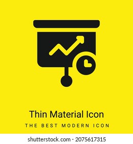 Icono de material amarillo brillante mínimo