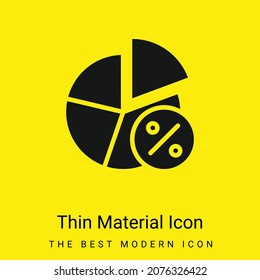 Analytics minimal bright yellow material icon