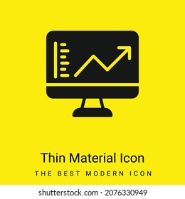 Icono de material amarillo brillante mínimo