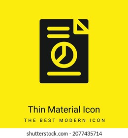 Icono de material amarillo brillante mínimo