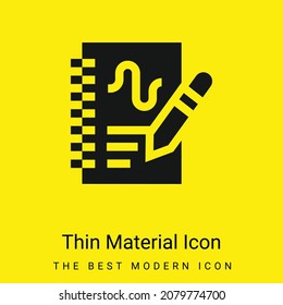 Analytics minimal bright yellow material icon