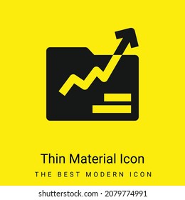 Analytics minimal bright yellow material icon