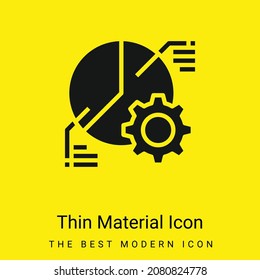 Analytics minimal bright yellow material icon