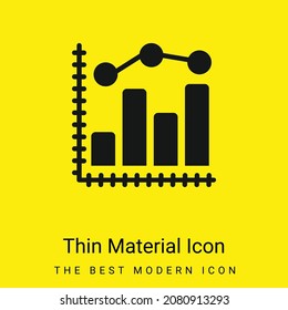 Analytics minimal bright yellow material icon