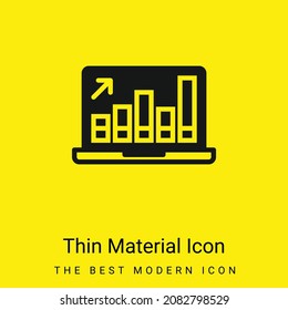 Analytics minimal bright yellow material icon