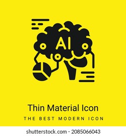 Analytics minimal bright yellow material icon