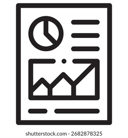 Analytics Modern Vector Icon - Minimal Illustration Symbol Template für Web Mobile App UI Design