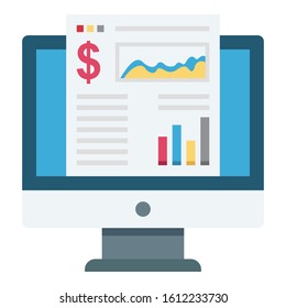 
Analytics, monitor Color Isolated Vector icon which can be easily modified
