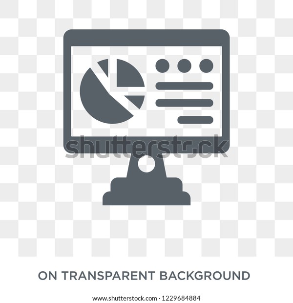 分析モニターのアイコン Businessおよびanalyticsコレクションの透明な背景にトレンディなフラットベクター分析モニターアイコン のベクター画像素材 ロイヤリティフリー