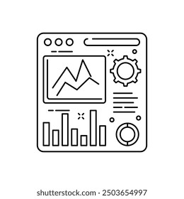 Analytics-Gliederungssymbol, Vektorgrafik