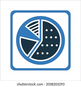 Analytics, pie chart, statistics, business data, analysis icon.