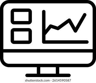 Analytics Platform Line Vector Icon Design