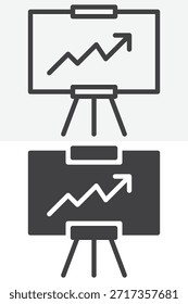 Das Wachstumshoroskop der Analysepräsentation wurde in einem anderen Stil eingestellt. Linienkontursymbol und Vollversion, editierbares Strichvektorzeichen und Symbol für Geschäftsbericht, Statistiken und SEO.