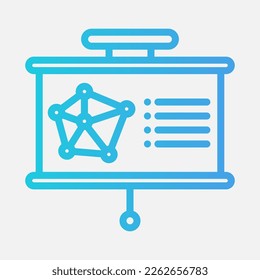 Analytics presentation icon in gradient style, use for website mobile app presentation