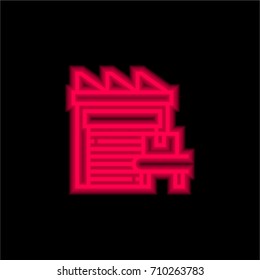 Analytics red glowing neon ui ux icon. Glowing sign logo vector