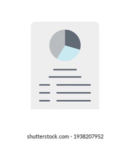 Analytics report icon in color icon, isolated on white background 