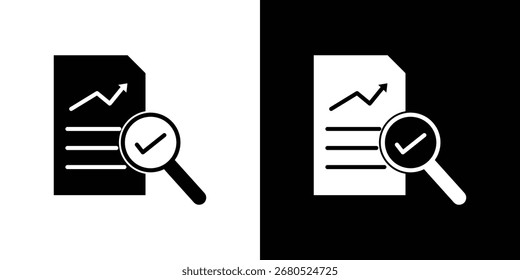Icono de informe de análisis. colección de estilo plano y de línea.