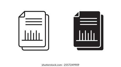 Analytics report Icon set. vector illustration set