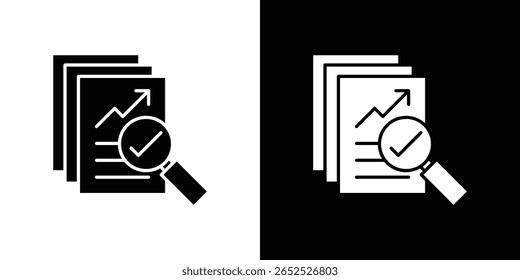 Coleção de símbolos de ícone de relatório de análise. Ilustração de stock de vetor plano.