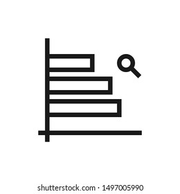 Analytics report icons in line style design suitable for website, app, and ui design. Vector illustration with editable stroke and pixel perfect icons on white background. EPS 10.