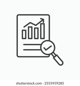 Analytics report isolated icon. vector illustration.