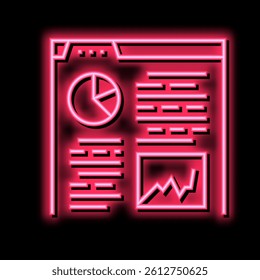 analytics report neon light sign vector. analytics report illustration