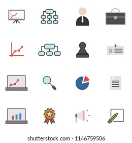 Analytics and research icons set simple flat style vector illustration.