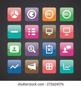 analytics, research icons universal set for web and mobile