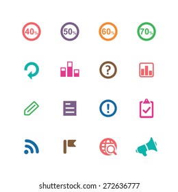 analytics, research icons universal set for web and mobile