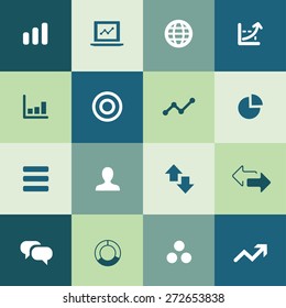 analytics, research icons universal set for web and mobile