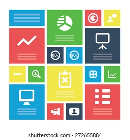 analytics, research icons universal set for web and mobile