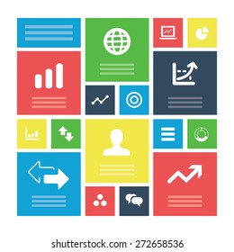 analytics, research icons universal set for web and mobile