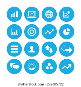 analytics, research icons universal set for web and mobile