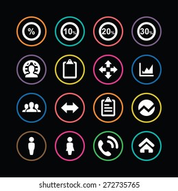 analytics, research icons universal set for web and mobile