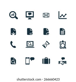 Analytics, Research Icons Vector Set