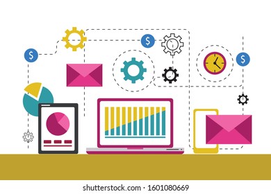 Analytics search information banner with white background