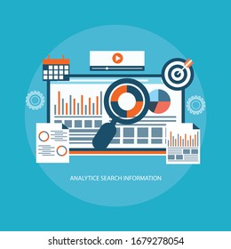 información de búsqueda analítica y optimización de SEO del sitio web