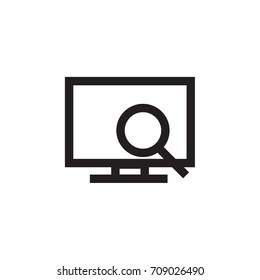 analytics search line Icon. Premium quality outline symbol collection