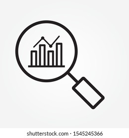 analytics search vector sign icon design
