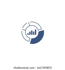 Analytics service. Vector icon on a white background.