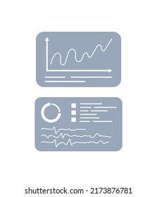 Analytics sheet. Isolated. Vector illustration.