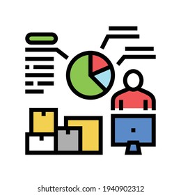 analytics shipment logistics color icon vector. analytics shipment logistics sign. isolated symbol illustration