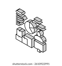 analytics shipment logistics isometric icon vector. analytics shipment logistics sign. isolated symbol illustration