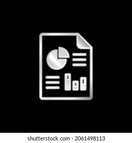 Analytics silver plated metallic icon