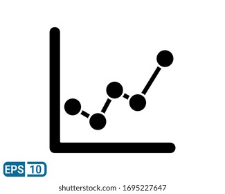 Analytics solid style icon, design template vector isolated illustration on white background. EPS 10