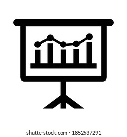 Analítica, icono de estadísticas. Gráficos vectoriales en color negro