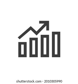 Analytics Stock Icon Isolated on Black and White Vector Graphic