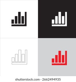Símbolo de análise que mostra as tendências de aumento de dados. Perfeito para visuais de negócios, finanças ou marketing. Estilo de ícone limpo e profissional. Excelente para apresentações e relatórios digitais