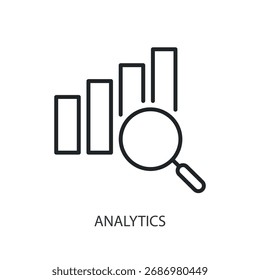 Analytics thin line vector icons.